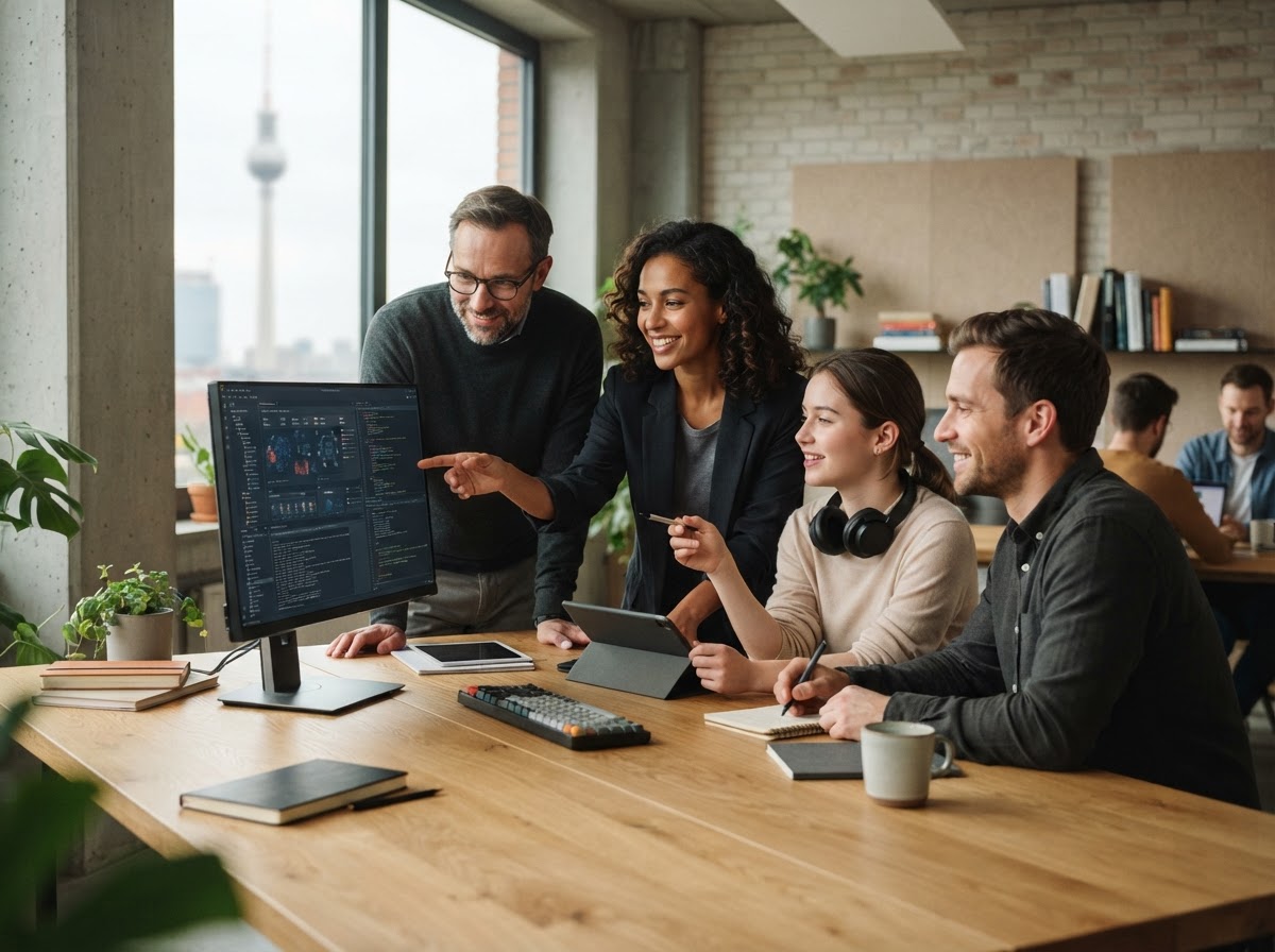 Kapiwexa KI Team bei der Arbeit an der Analyseplattform